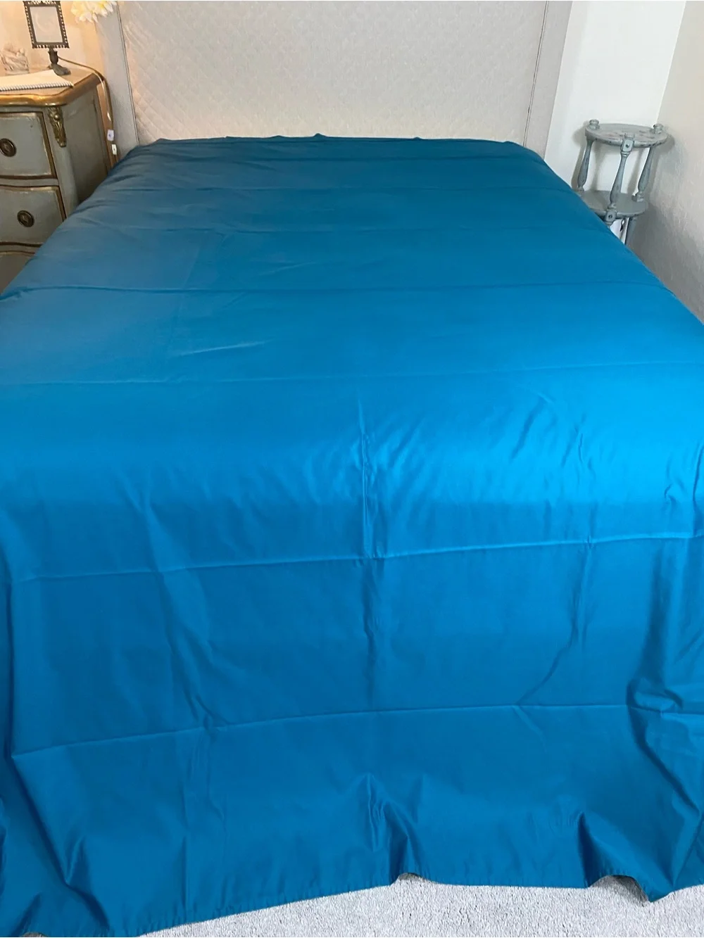 Teal Luxury King Flat Sheet 100% cotton